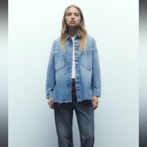 Zara denim oversized over shirt